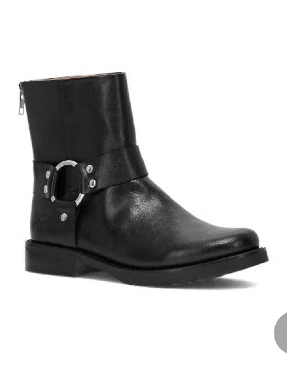 FRYE Black Leather Men's Ankle Harness Boots